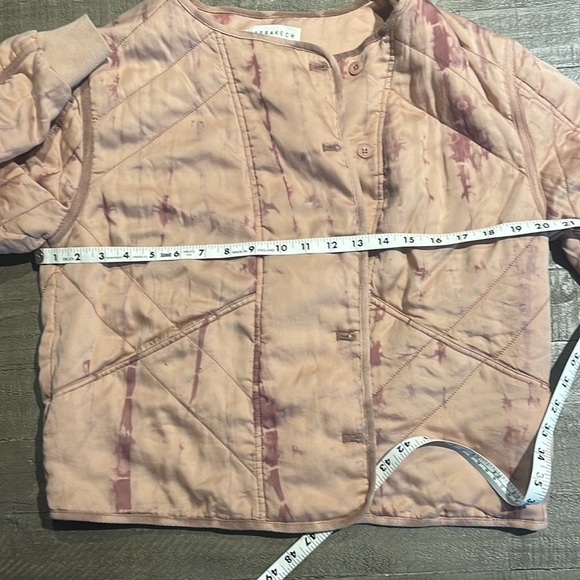 Marrakech Tie-dye Quilted Bomber Jacket Button Front M - Picture 11 of 13
